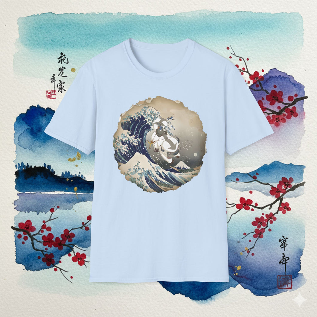 Appa Japanese Art Circle The Great Wave Off Kanagawa - T-Shirt Unisex