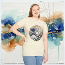 Load image into Gallery viewer, Appa Japanese Art Circle The Great Wave Off Kanagawa - T-Shirt Unisex
